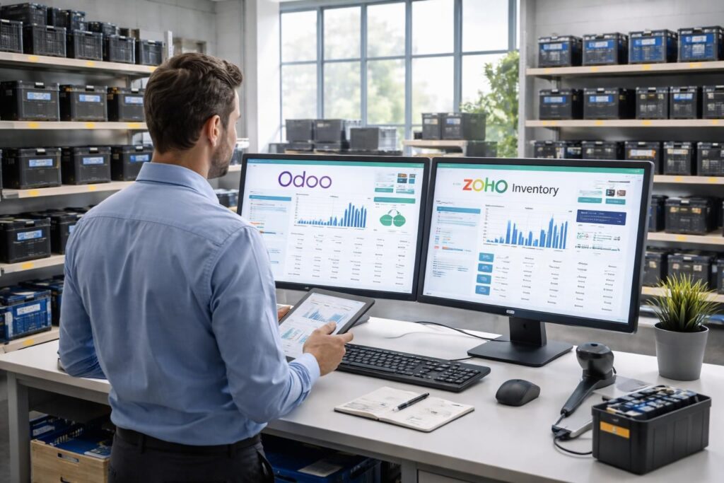 Gérer votre stock de batteries avec Odoo et Zoho Inventory pour optimiser vos commandes