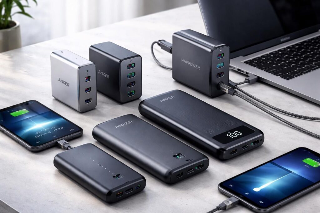 Les batteries intelligentes Anker PowerCore, RAVPower et chargeurs rapides USB-C pour tous vos appareils