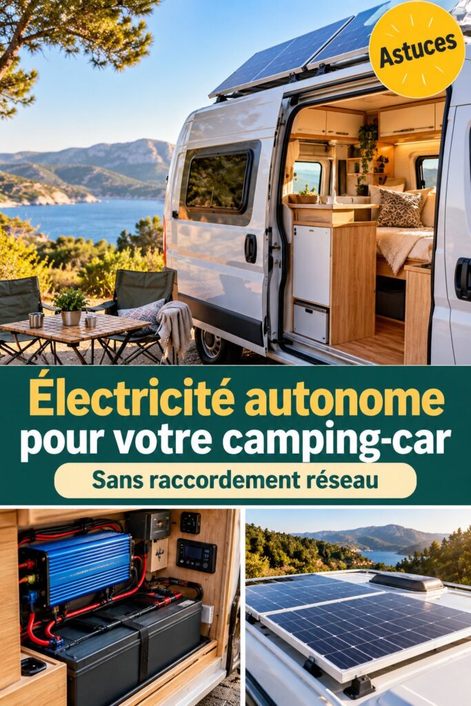 Installation solaire sur un camping-car pour une électricité autonome.