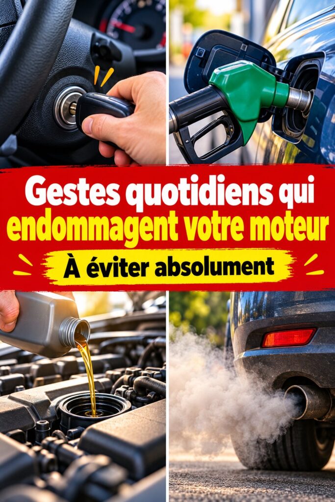 Gestes quotidiens qui abîment votre moteur