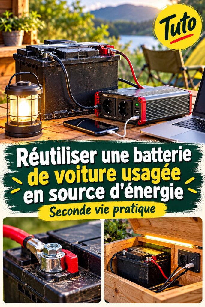 Transformez une ancienne batterie de voiture en source d'énergie portable