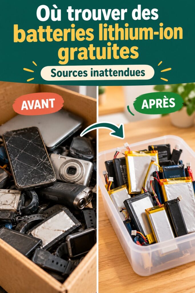 Une batterie lithium-ion prête à être récupérée dans un magasin de seconde main.